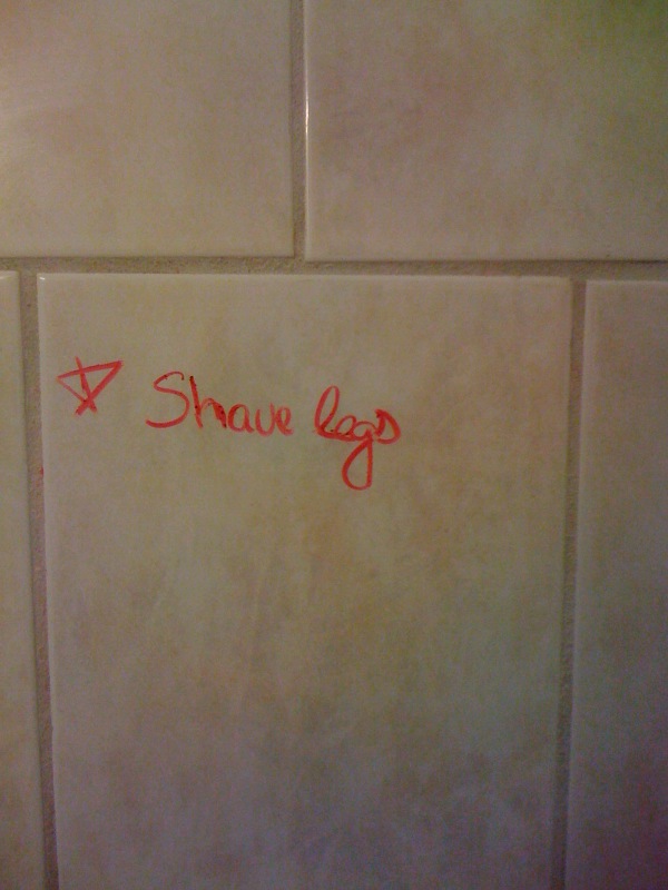 Note to self: shave legs